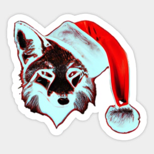 Glowing Christmas Fox Sticker